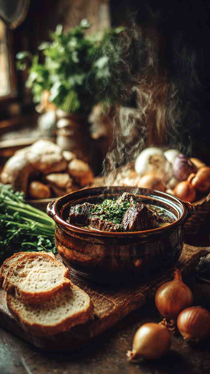 Crockpot Garlic and Herb Braised Beef Chuck