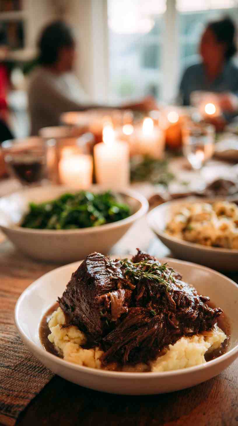 Crockpot Garlic and Herb Braised Beef Chuck