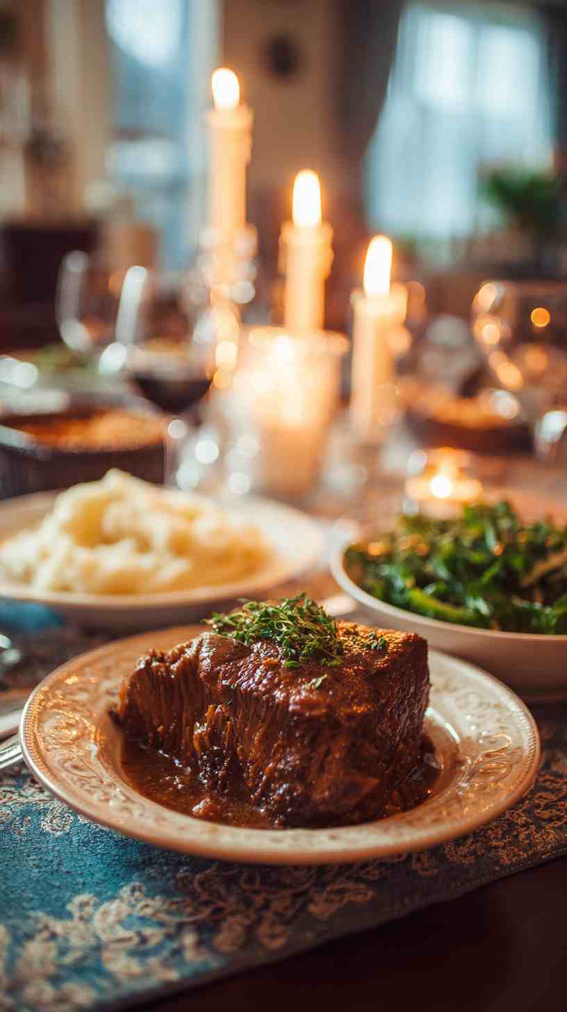 Crockpot Garlic and Herb Braised Beef Chuck