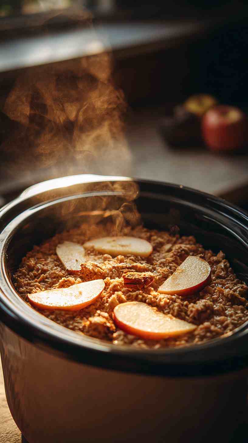 Crockpot Ham and Cheese Breakfast Bake