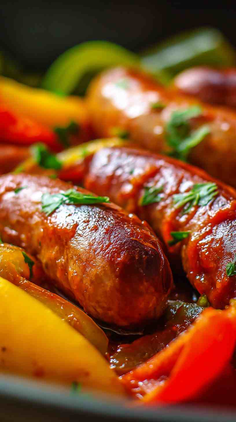 Crockpot Italian Sausage and Peppers with Marinara Crockpot Italian Sausage and Peppers with Marinara