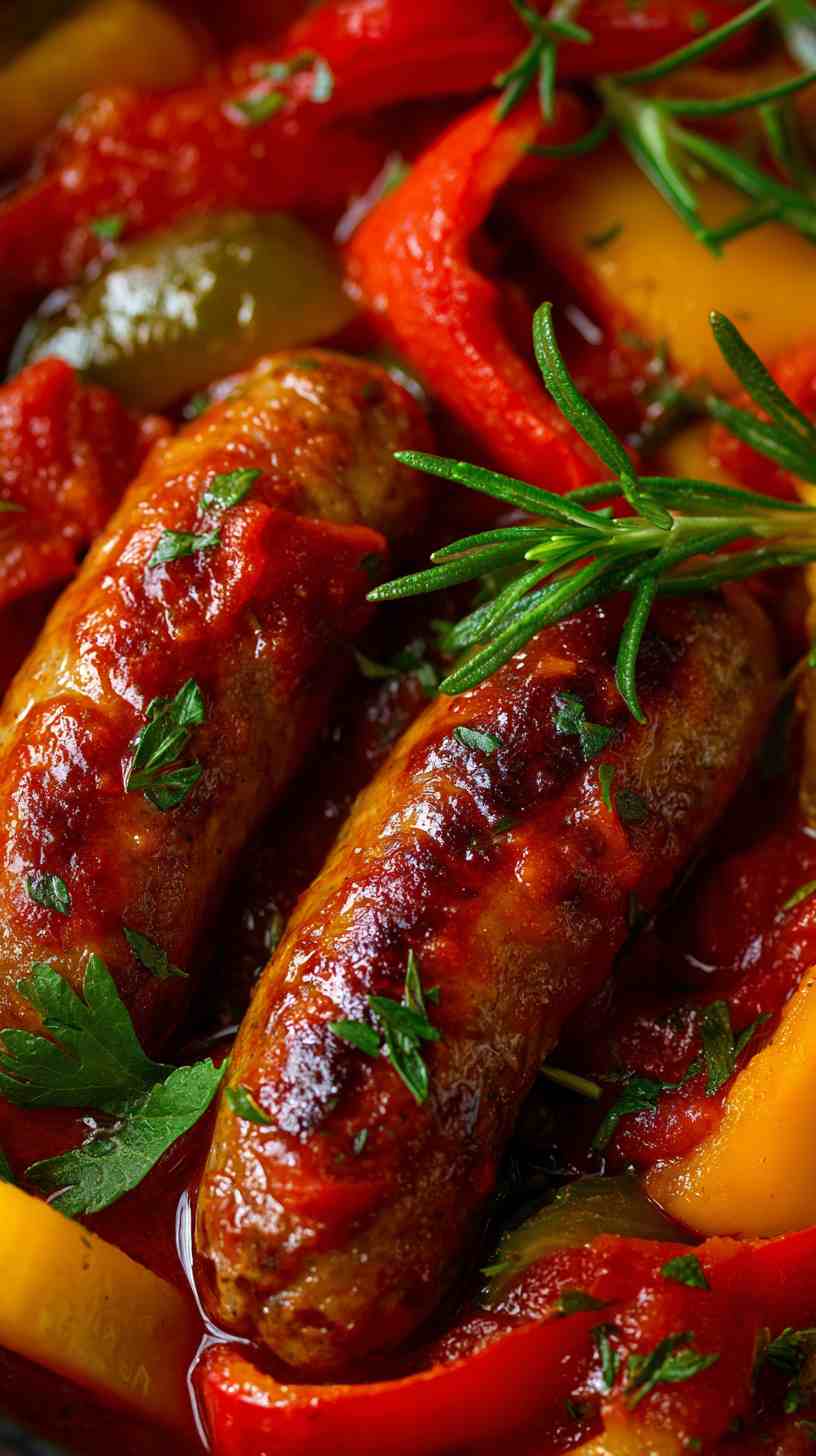 Crockpot Italian Sausage and Peppers with Marinara Crockpot Italian Sausage and Peppers with Marinara