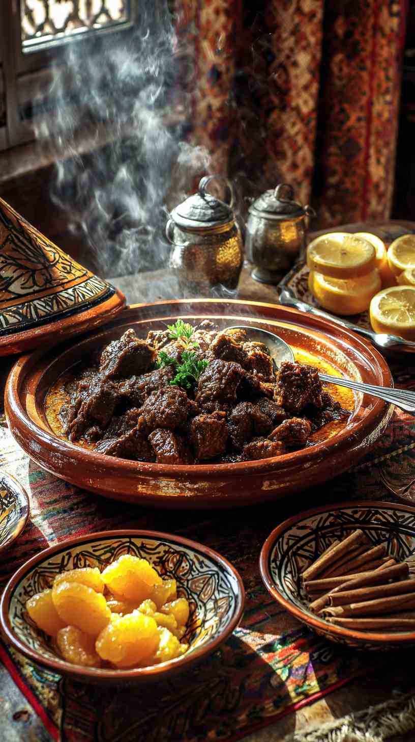 Crockpot Moroccan Spiced Beef Tagine