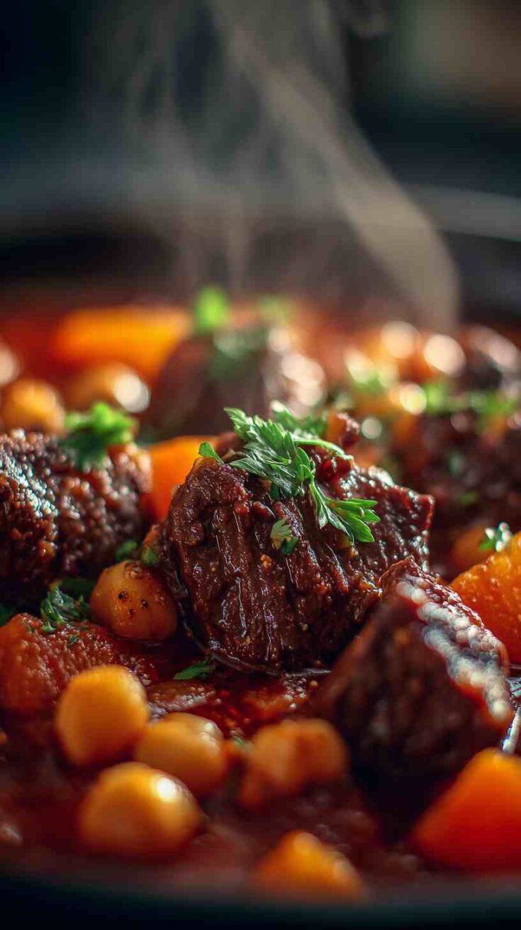 Crockpot Moroccan Spiced Beef Tagine