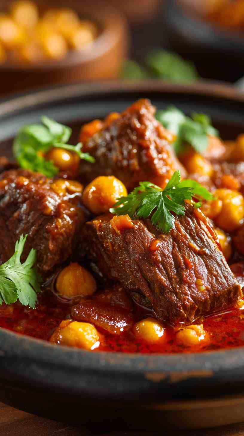 Crockpot Moroccan Spiced Beef Tagine