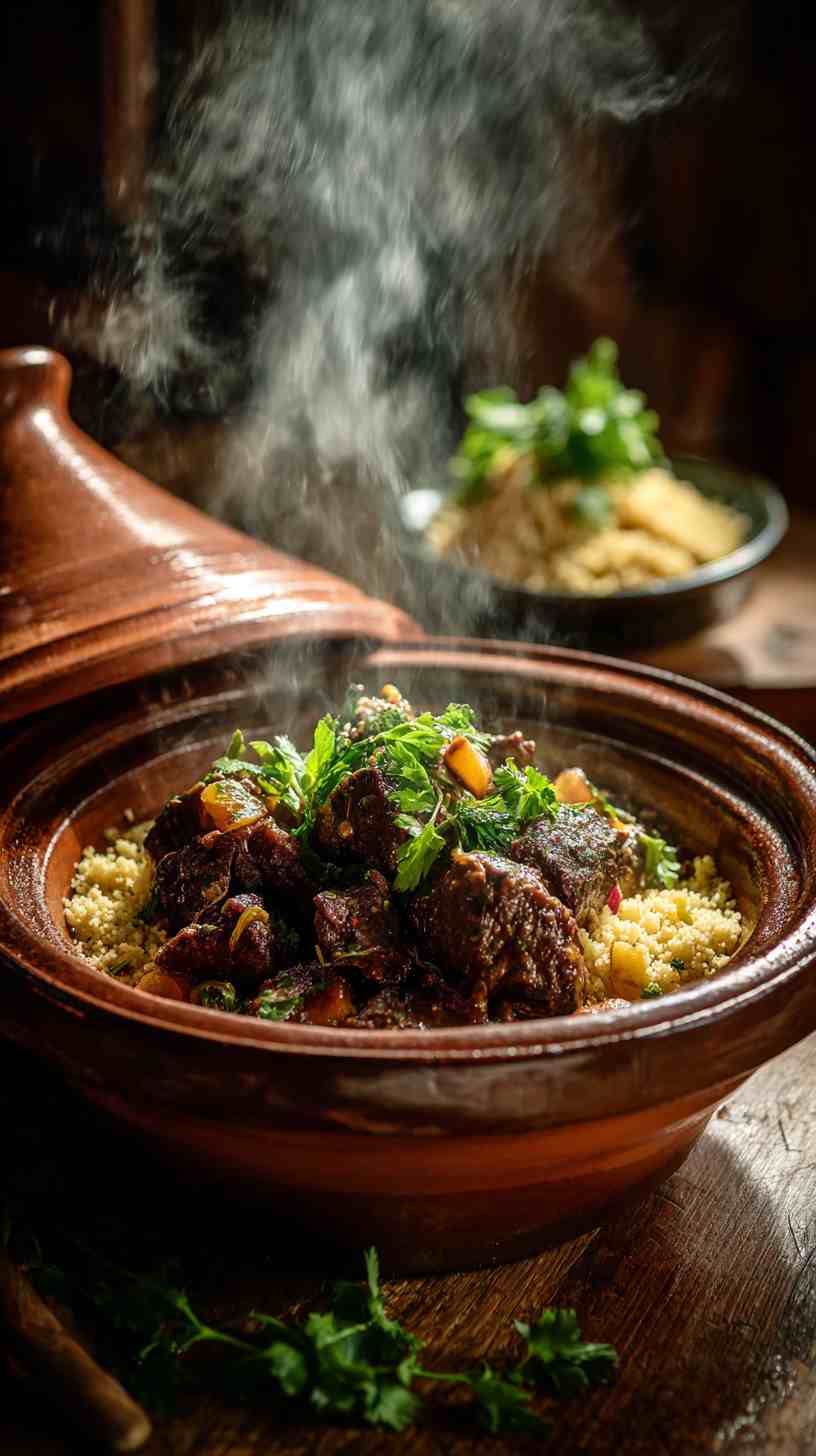 Crockpot Moroccan Spiced Beef Tagine