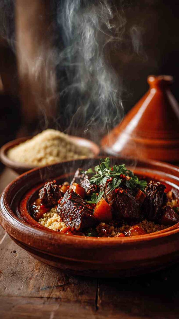 Crockpot Moroccan Spiced Beef Tagine