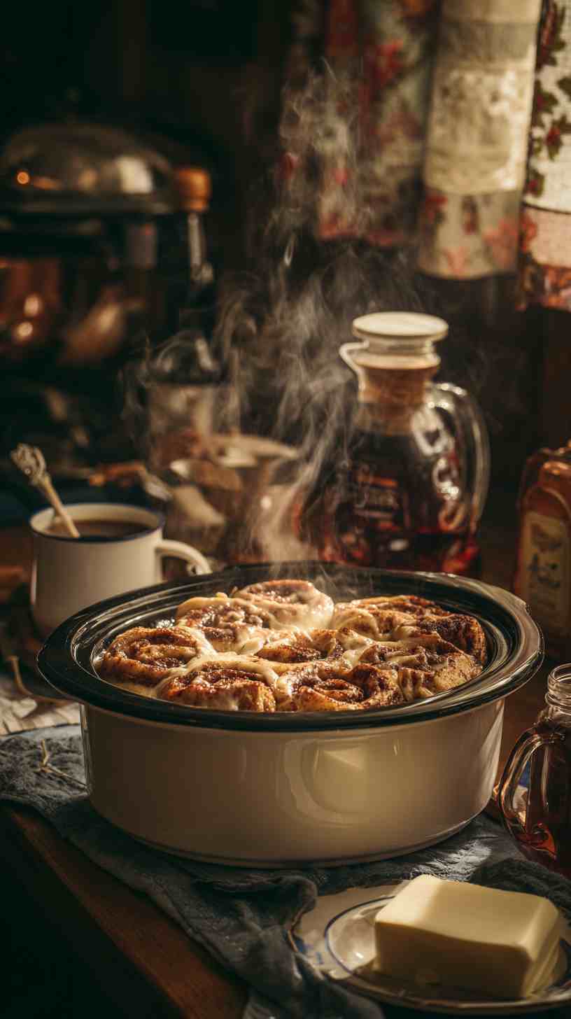 Crockpot Overnight Cinnamon Roll Casserole Crockpot Overnight Cinnamon Roll Casserole