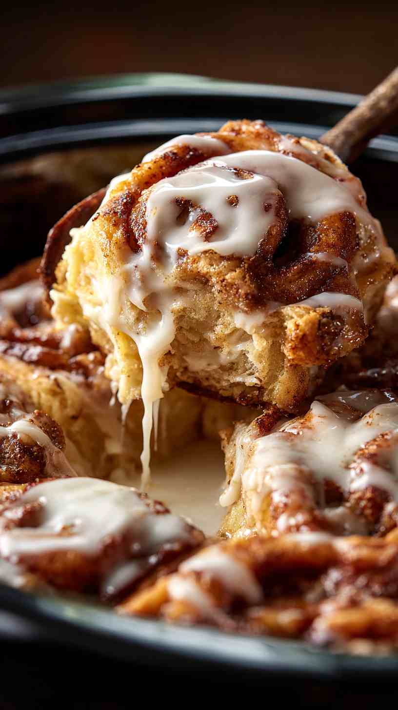 Crockpot Overnight Cinnamon Roll Casserole Crockpot Overnight Cinnamon Roll Casserole