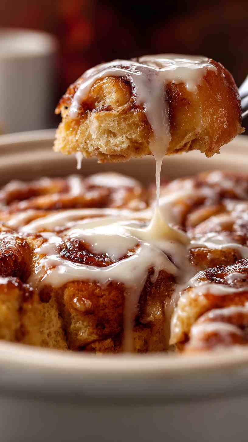 Crockpot Overnight Cinnamon Roll Casserole Crockpot Overnight Cinnamon Roll Casserole