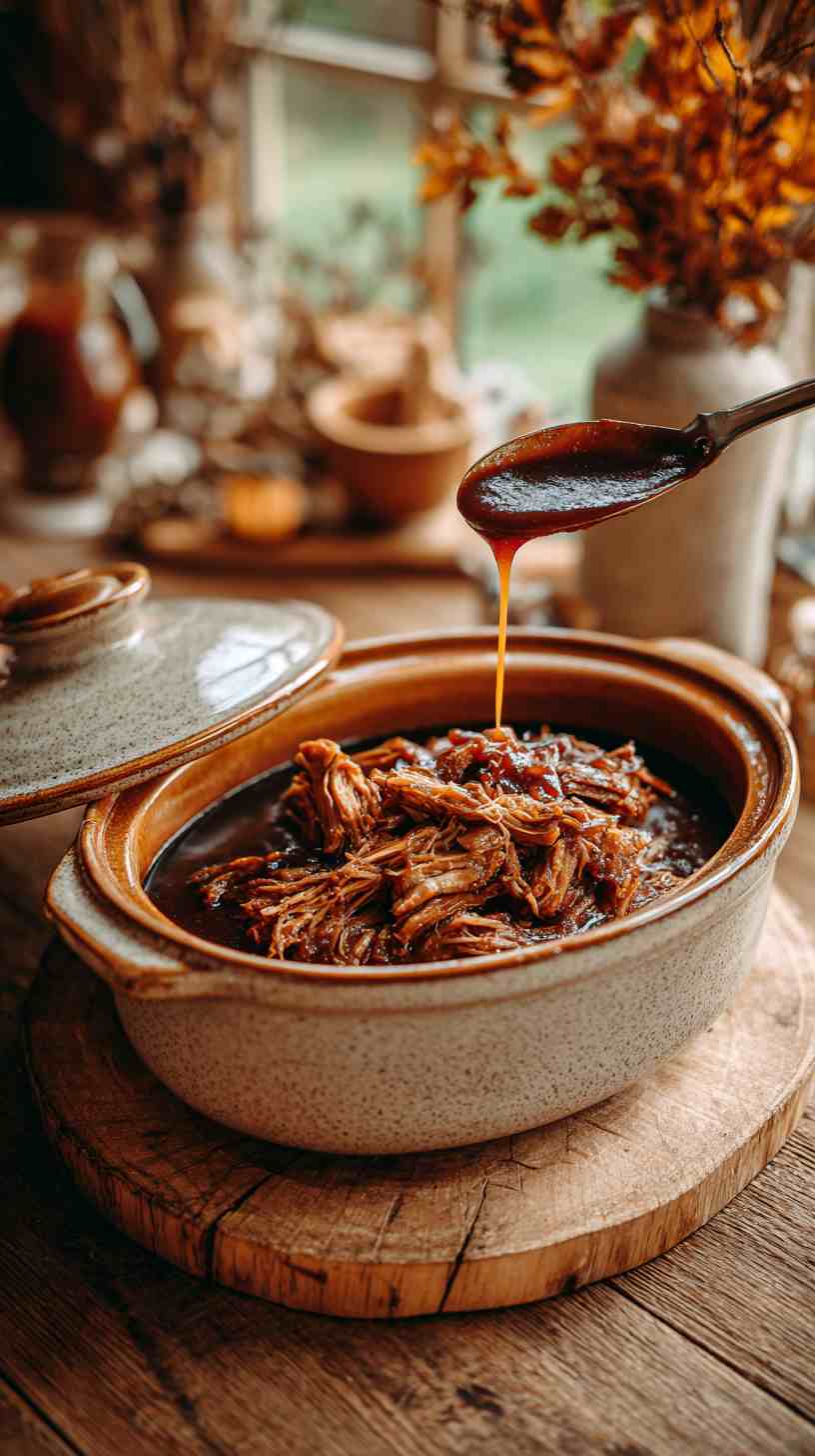 Crockpot Pulled Pork Roast with Tangy Barbecue Sauce Crockpot Pulled Pork Roast with Tangy Barbecue Sauce