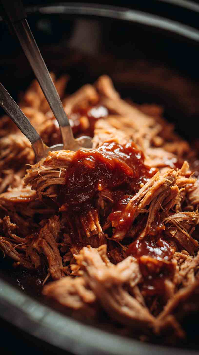 Crockpot Pulled Pork Roast with Tangy Barbecue Sauce Crockpot Pulled Pork Roast with Tangy Barbecue Sauce