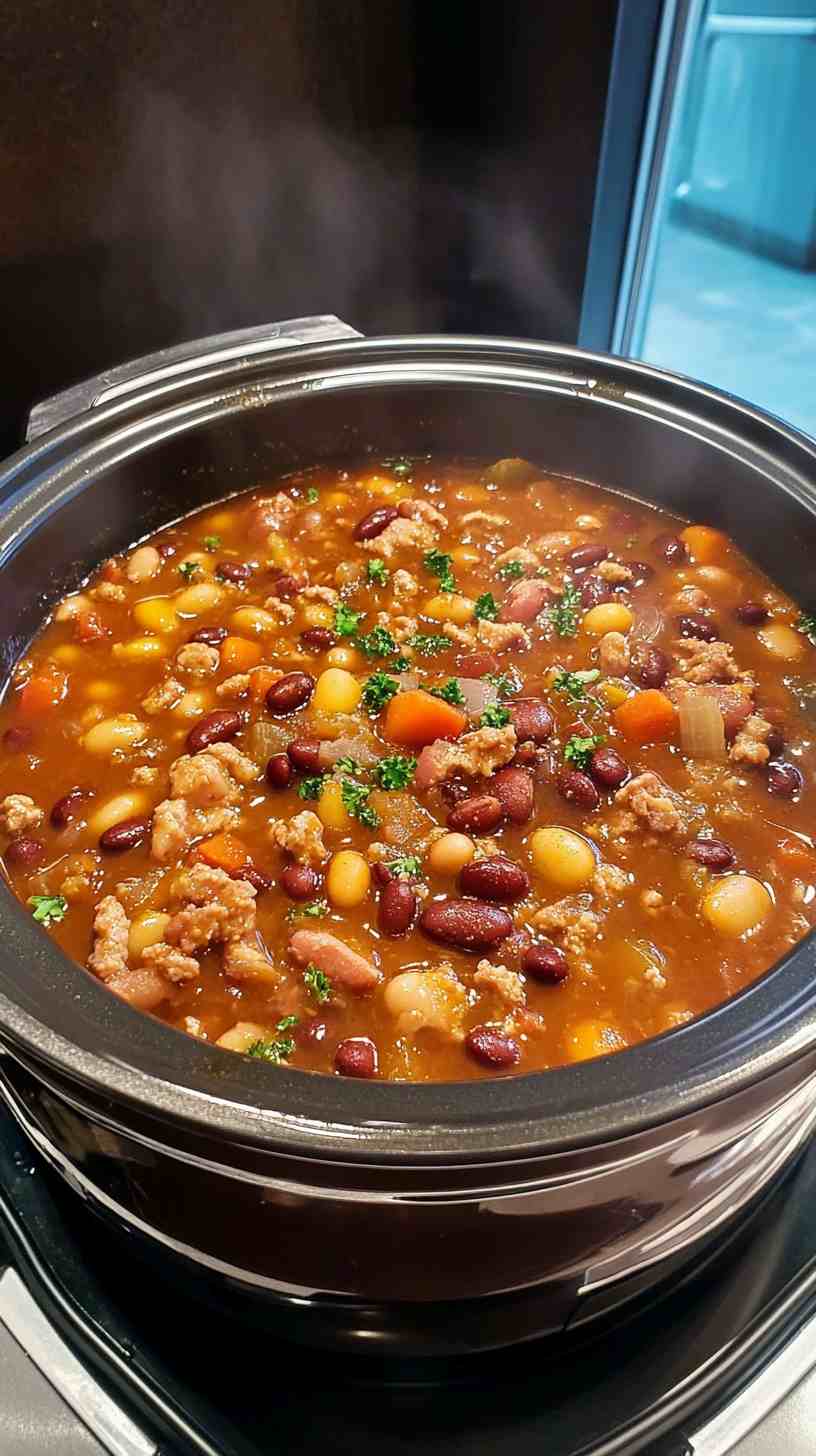 Easy Bean and Ham Soup in the Slow Cooker Easy Bean and Ham Soup in the Slow Cooker