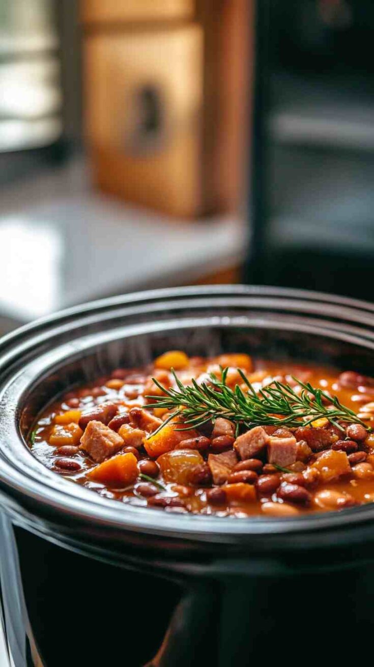 Easy Bean and Ham Soup in the Slow Cooker Easy Bean and Ham Soup in the Slow Cooker