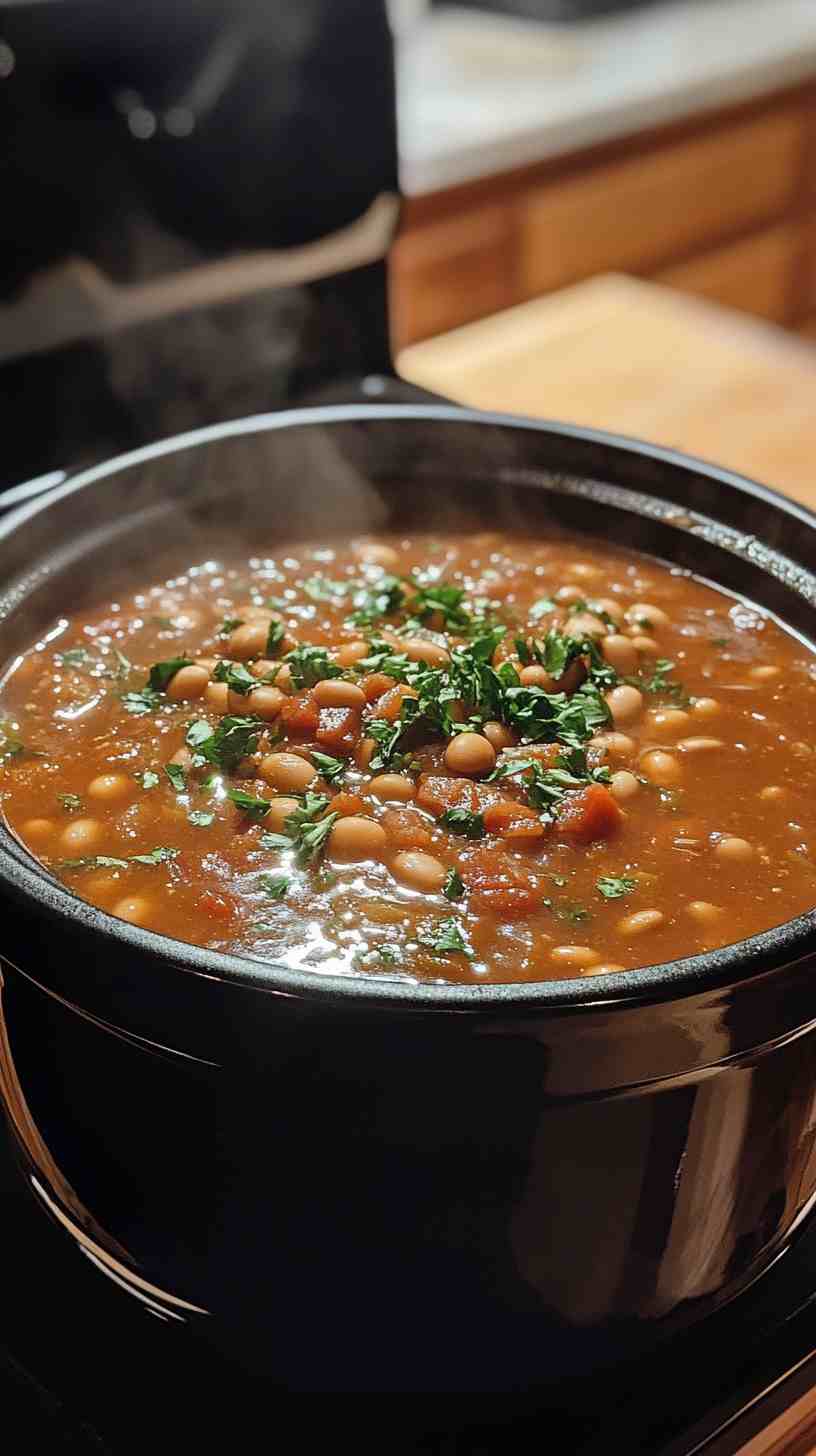 Easy Bean and Ham Soup in the Slow Cooker Easy Bean and Ham Soup in the Slow Cooker
