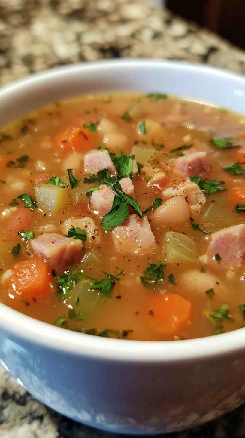 Easy Bean and Ham Soup in the Slow Cooker Easy Bean and Ham Soup in the Slow Cooker
