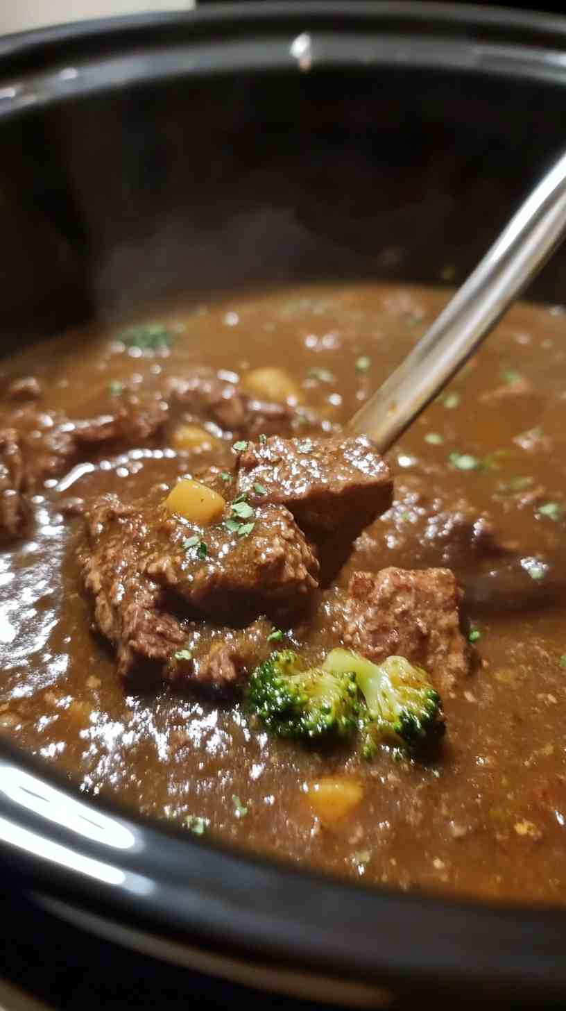 Easy Crock Pot Beef and Broccoli