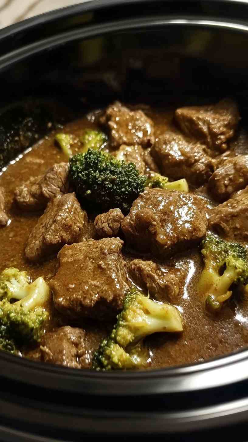 Easy Crock Pot Beef and Broccoli