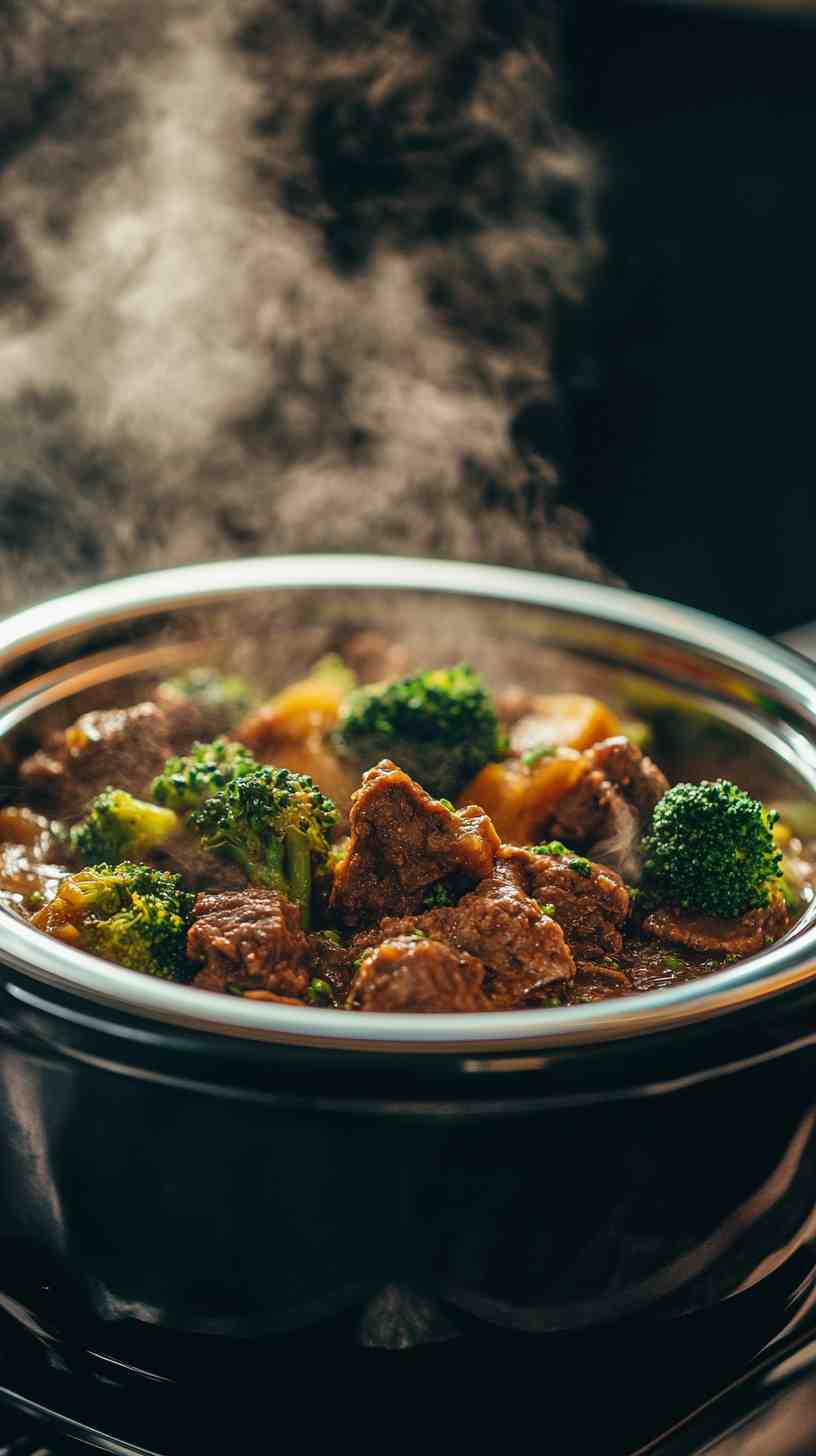 Easy Crock Pot Beef and Broccoli