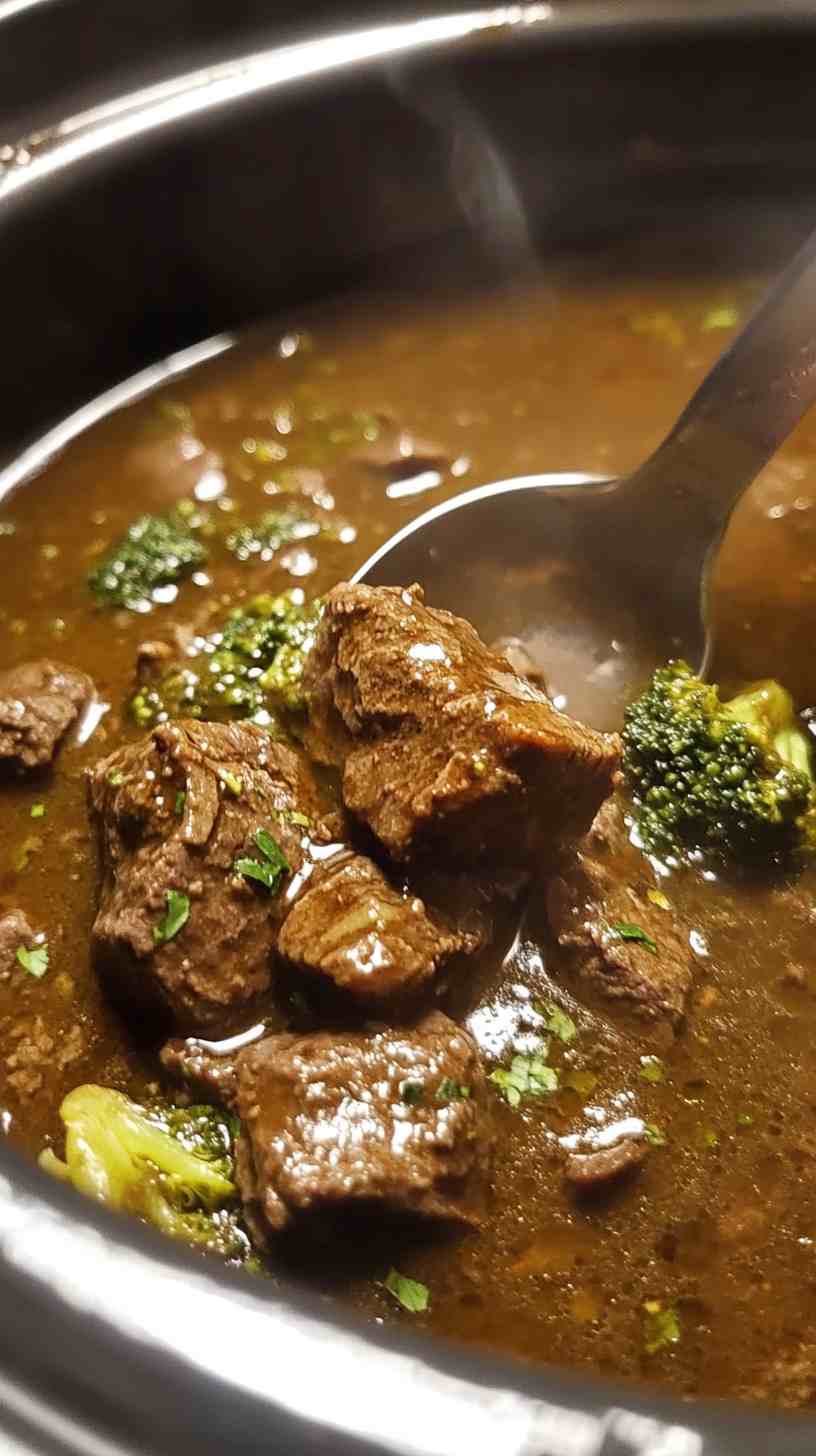 Easy Crock Pot Beef and Broccoli