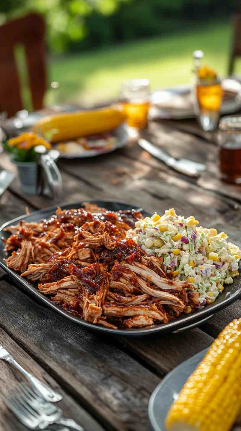 Easy Crockpot BBQ Pulled Chicken Easy Crockpot BBQ Pulled Chicken
