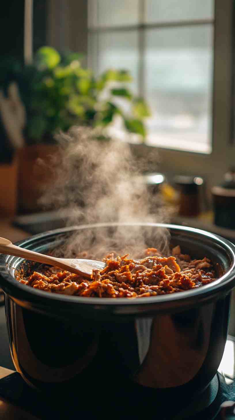 Easy Crockpot BBQ Pulled Chicken Easy Crockpot BBQ Pulled Chicken