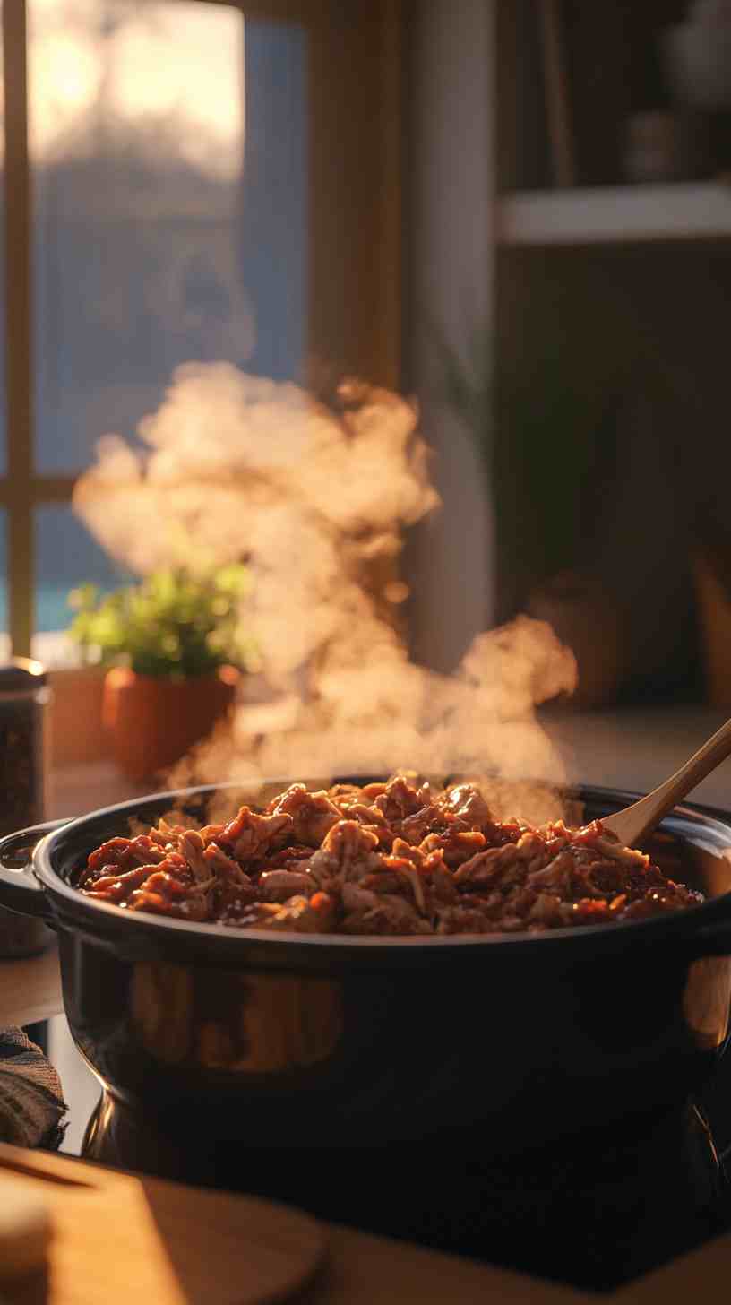 Easy Crockpot BBQ Pulled Chicken Easy Crockpot BBQ Pulled Chicken
