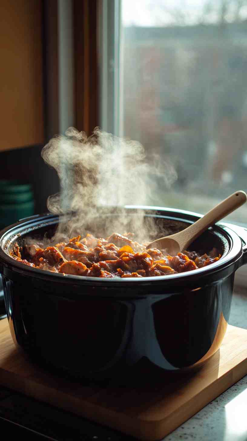 Easy Crockpot BBQ Pulled Chicken Easy Crockpot BBQ Pulled Chicken