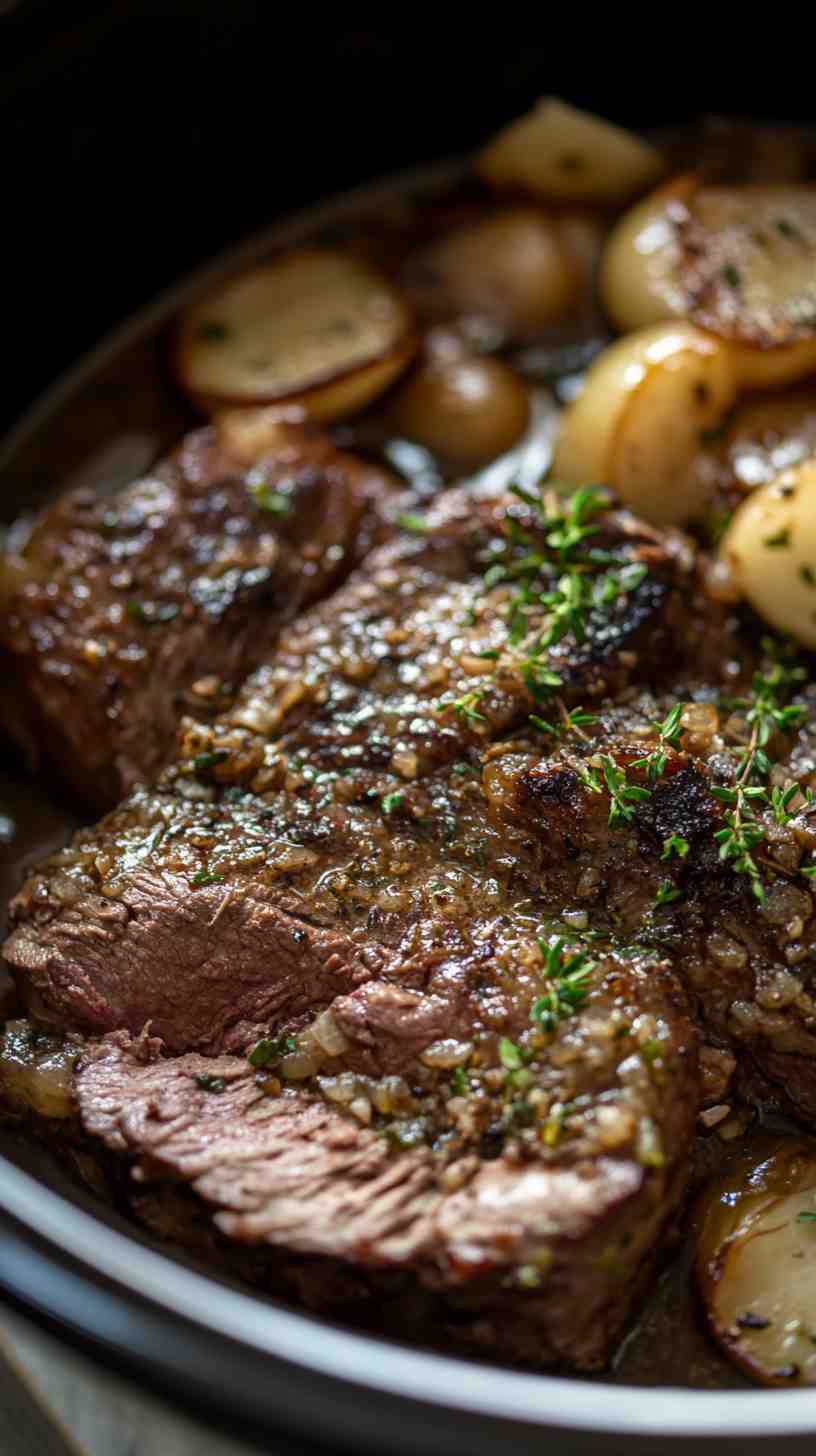 Easy One-Pot Slow Cooker Roast with Gravy