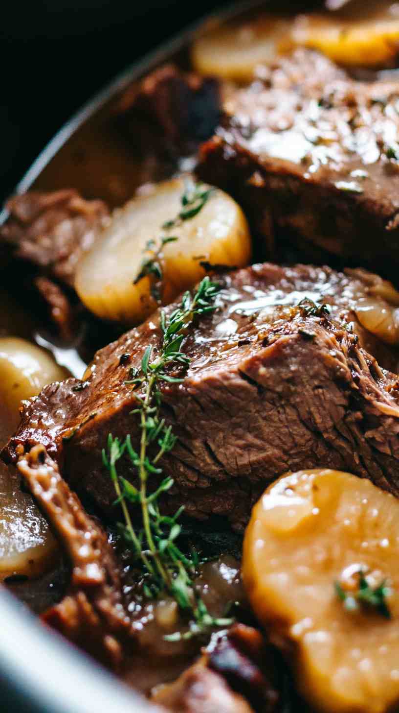 Easy One-Pot Slow Cooker Roast with Gravy