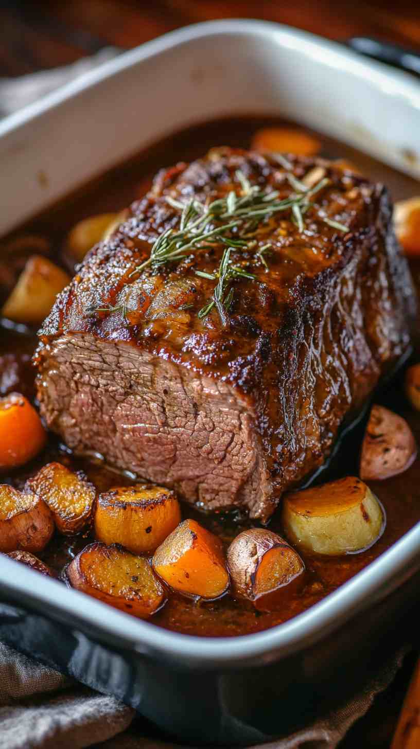 Fall-Apart Slow Cooked Beef Roast