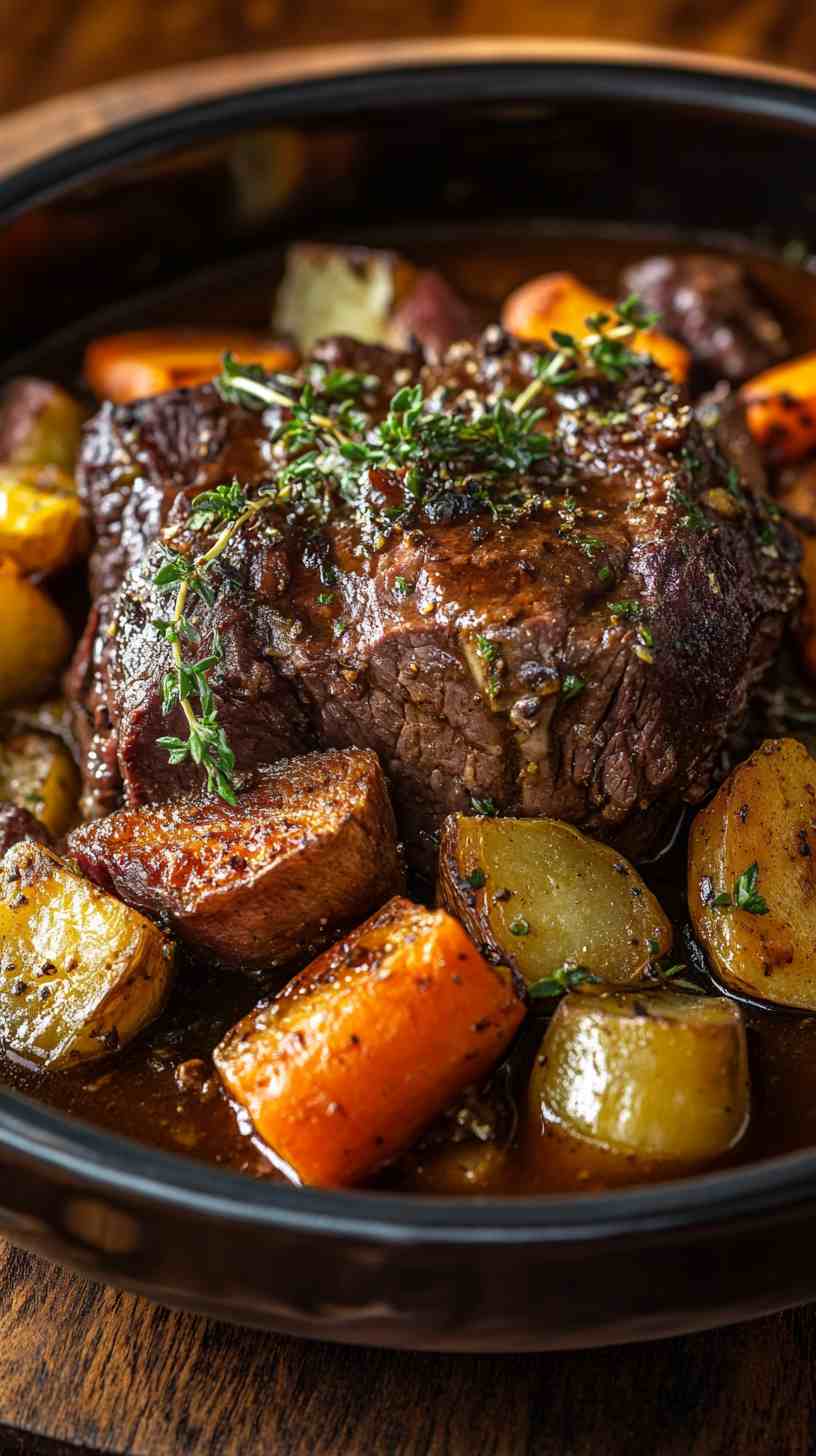 Fall-Apart Slow Cooked Beef Roast