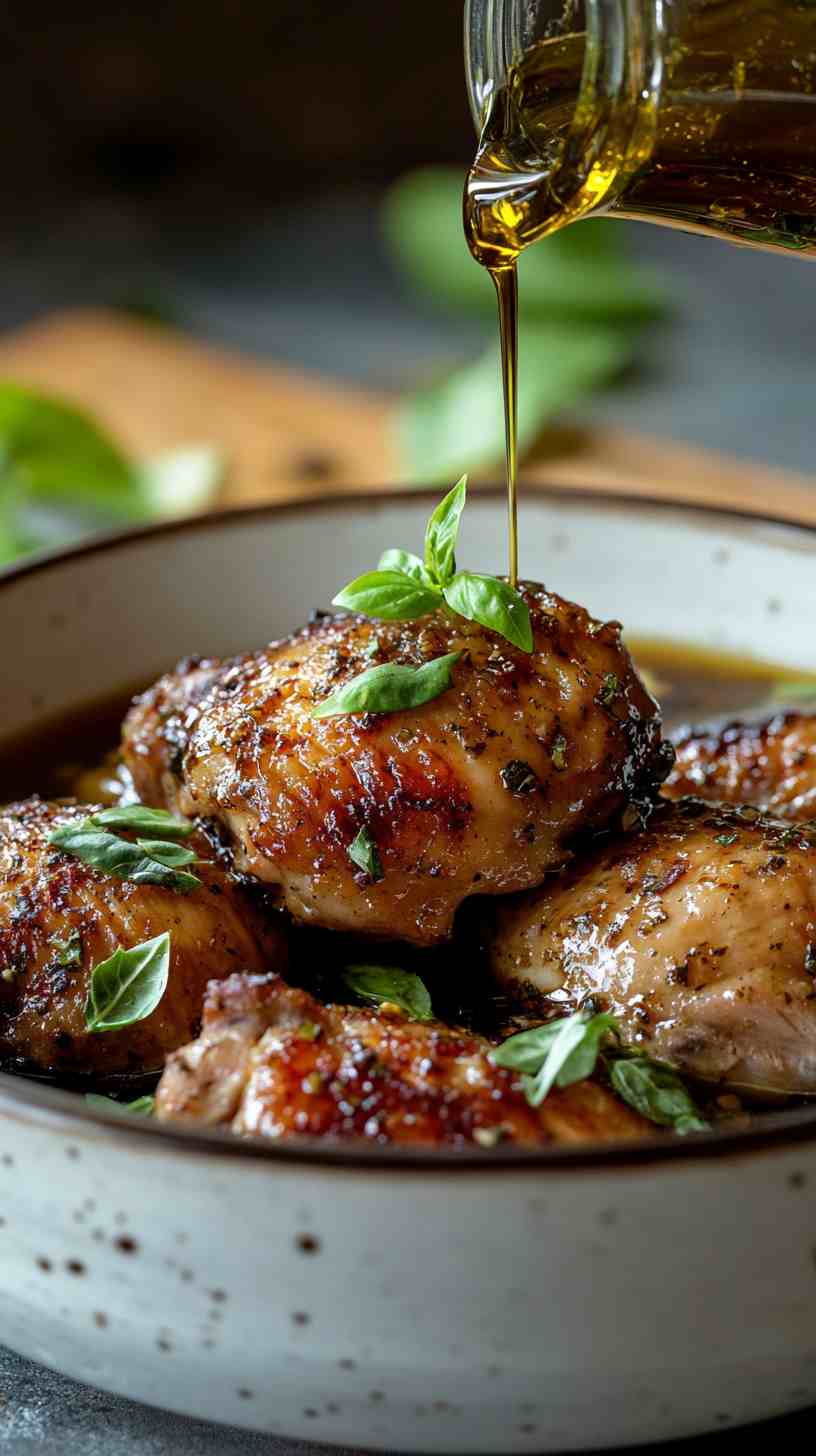 Flavorful Balsamic Chicken Thighs in the Slow Cooker