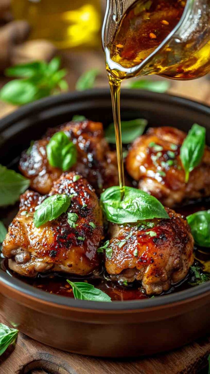 Flavorful Balsamic Chicken Thighs in the Slow Cooker