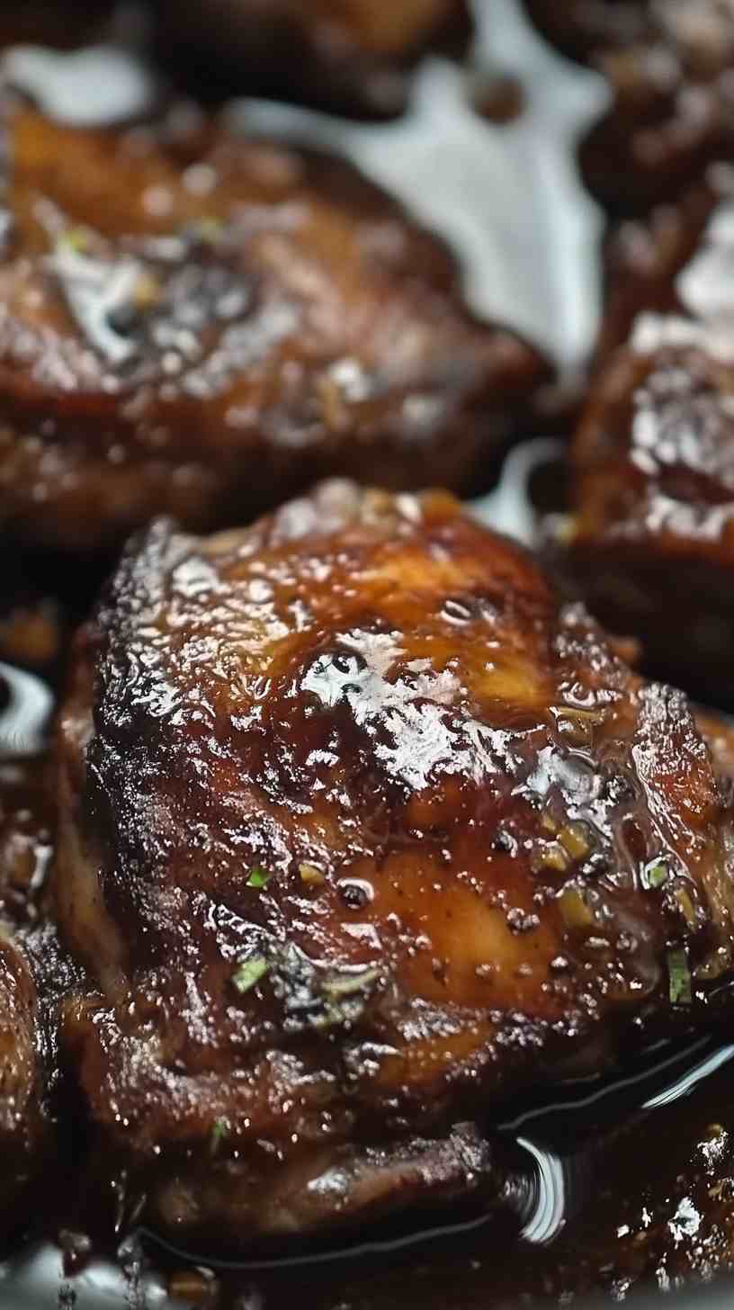 Flavorful Balsamic Chicken Thighs in the Slow Cooker