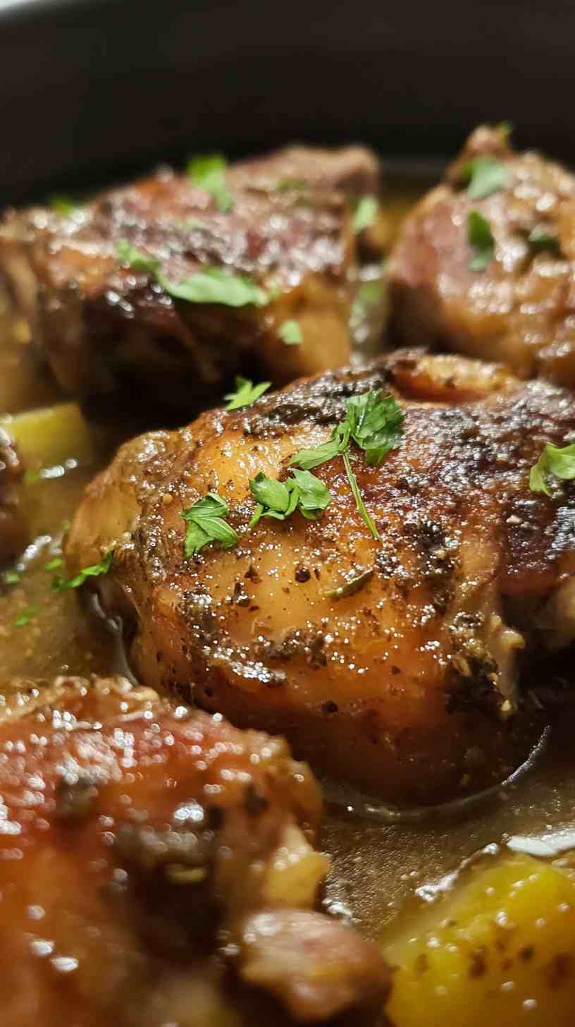 Flavorful Balsamic Chicken Thighs in the Slow Cooker