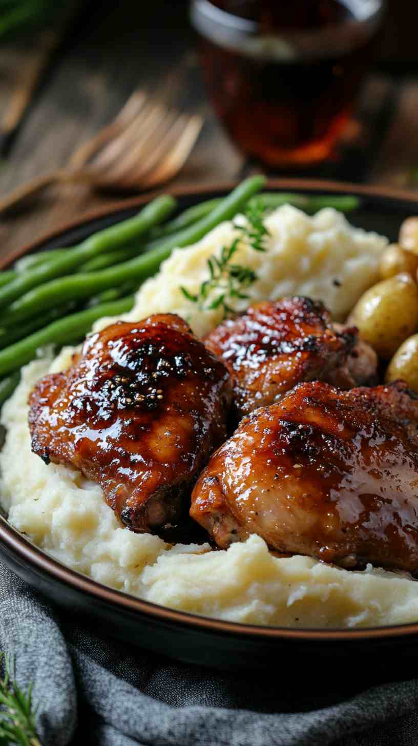 Flavorful Balsamic Chicken Thighs in the Slow Cooker