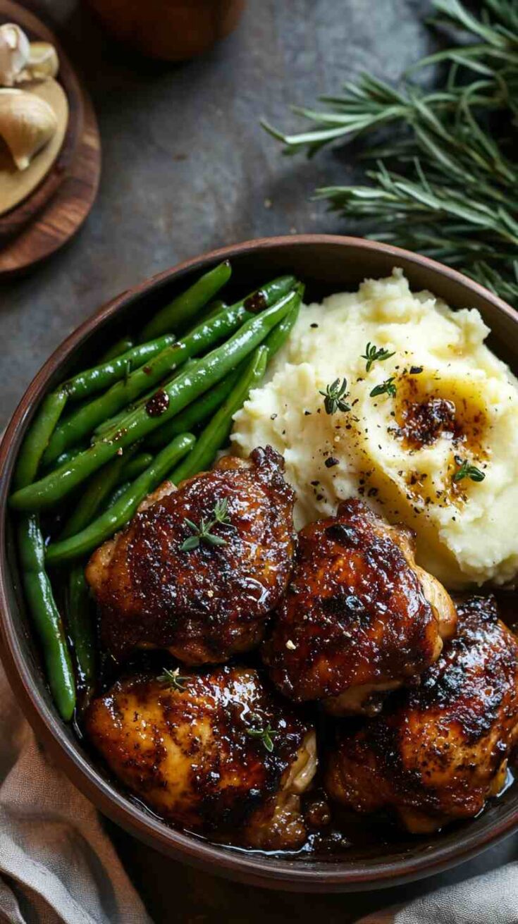 Flavorful Balsamic Chicken Thighs in the Slow Cooker