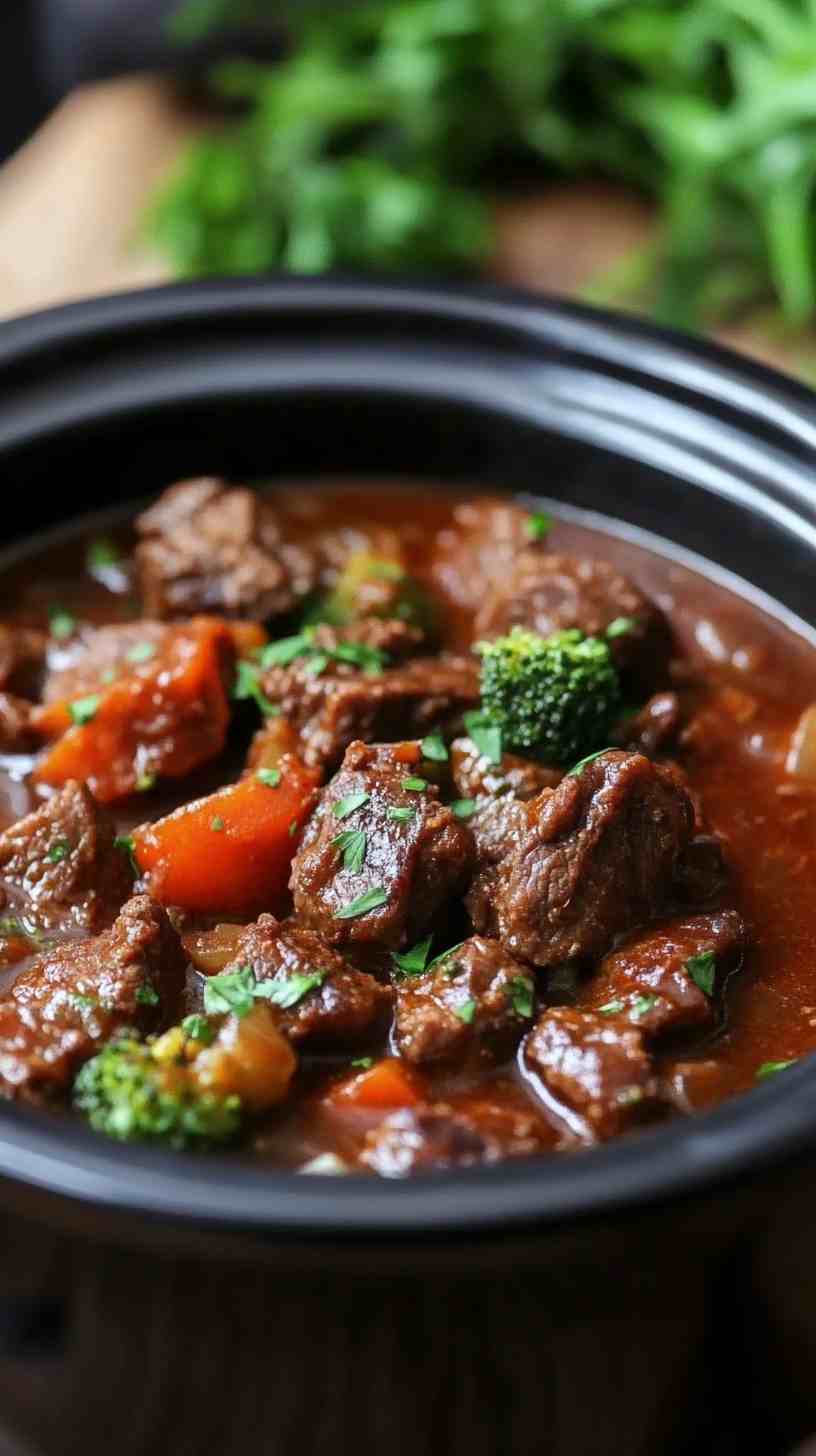 Flavorful Beef and Broccoli in the Crock Pot