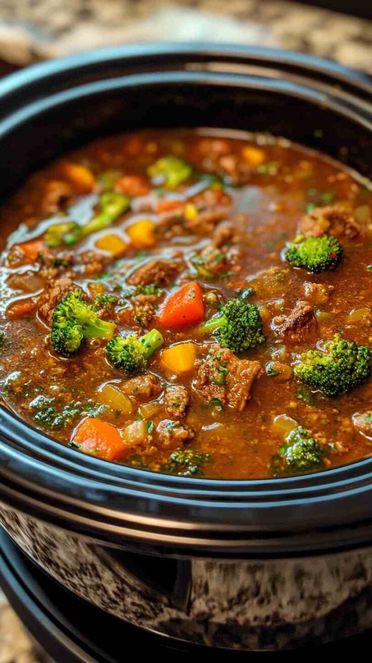 Flavorful Beef and Broccoli in the Crock Pot