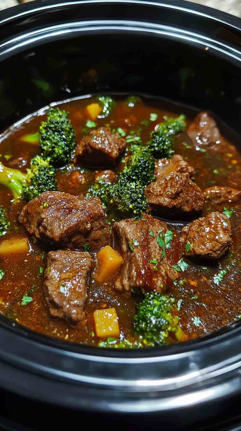 Flavorful Beef and Broccoli in the Crock Pot