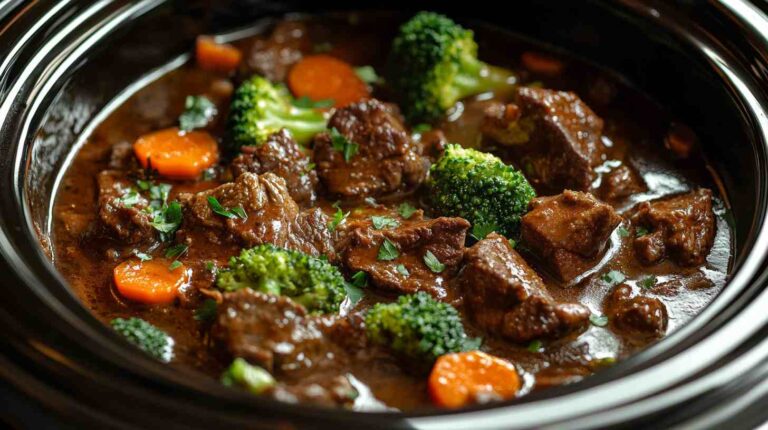 Flavorful Beef and Broccoli in the Crock Pot