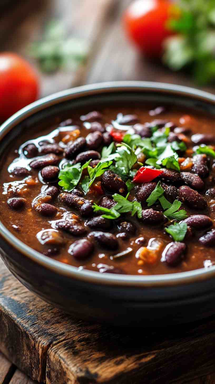 Flavorful Slow-Cooked Black Beans with Simple Spices