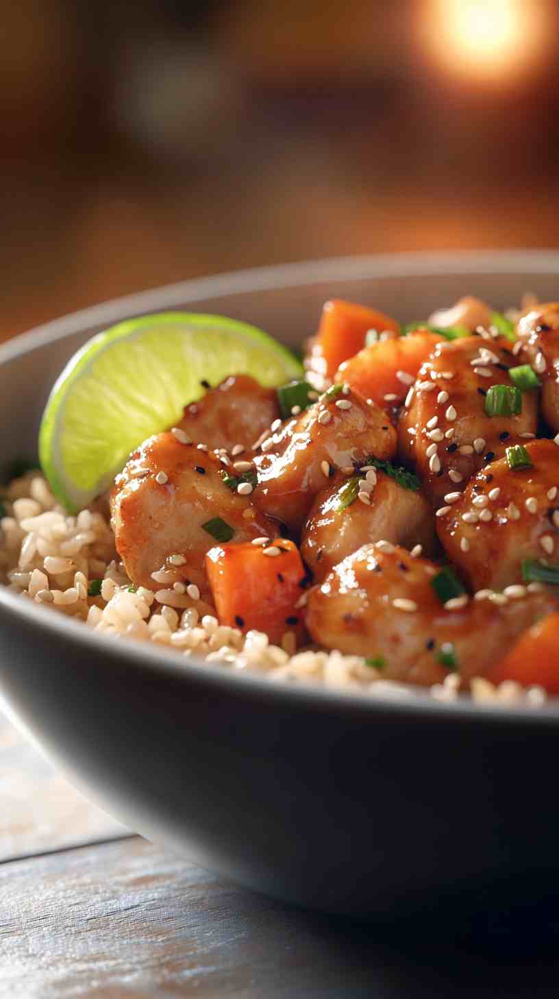 Ginger Sesame Chicken with Vegetables in Crock Pot