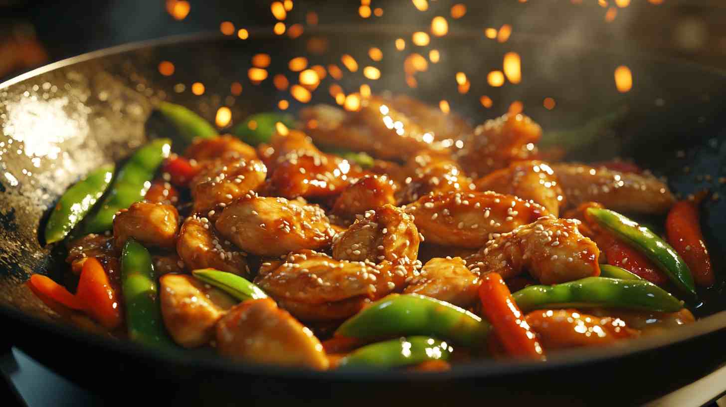 Ginger Sesame Chicken with Vegetables in Crock Pot