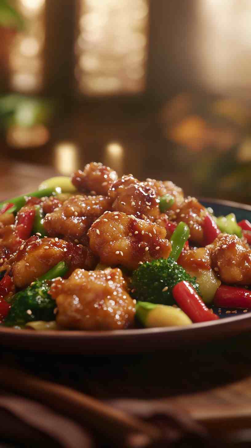 Ginger Sesame Chicken with Vegetables in Crock Pot