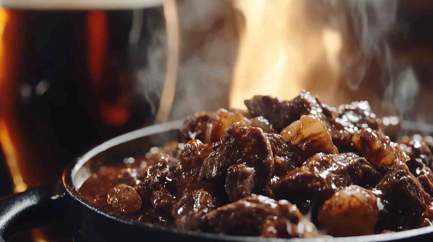 Hearty Beef Braised in Beer Slow Cooker Recipe