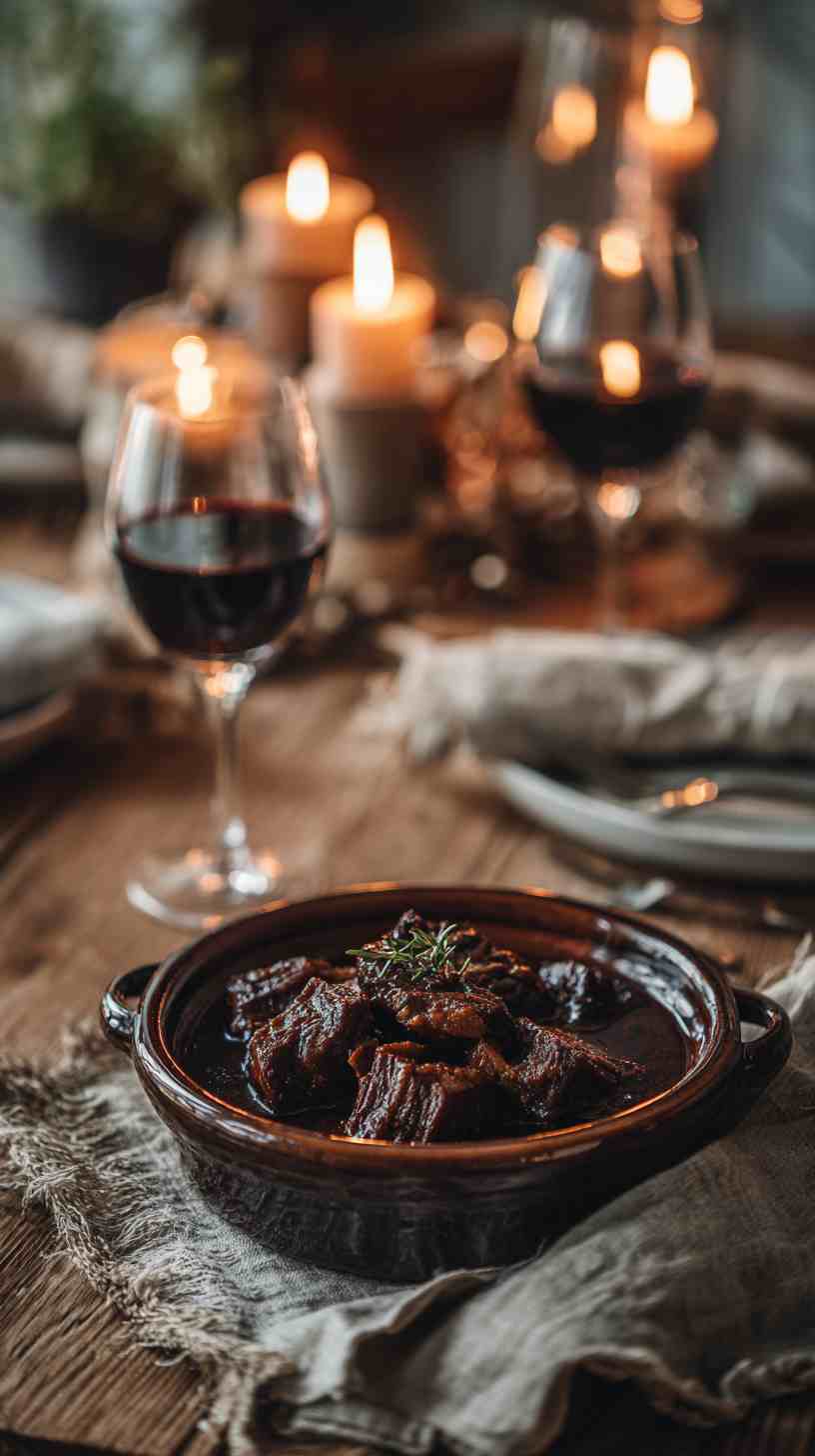 Hearty Crockpot Red Wine Braised Beef