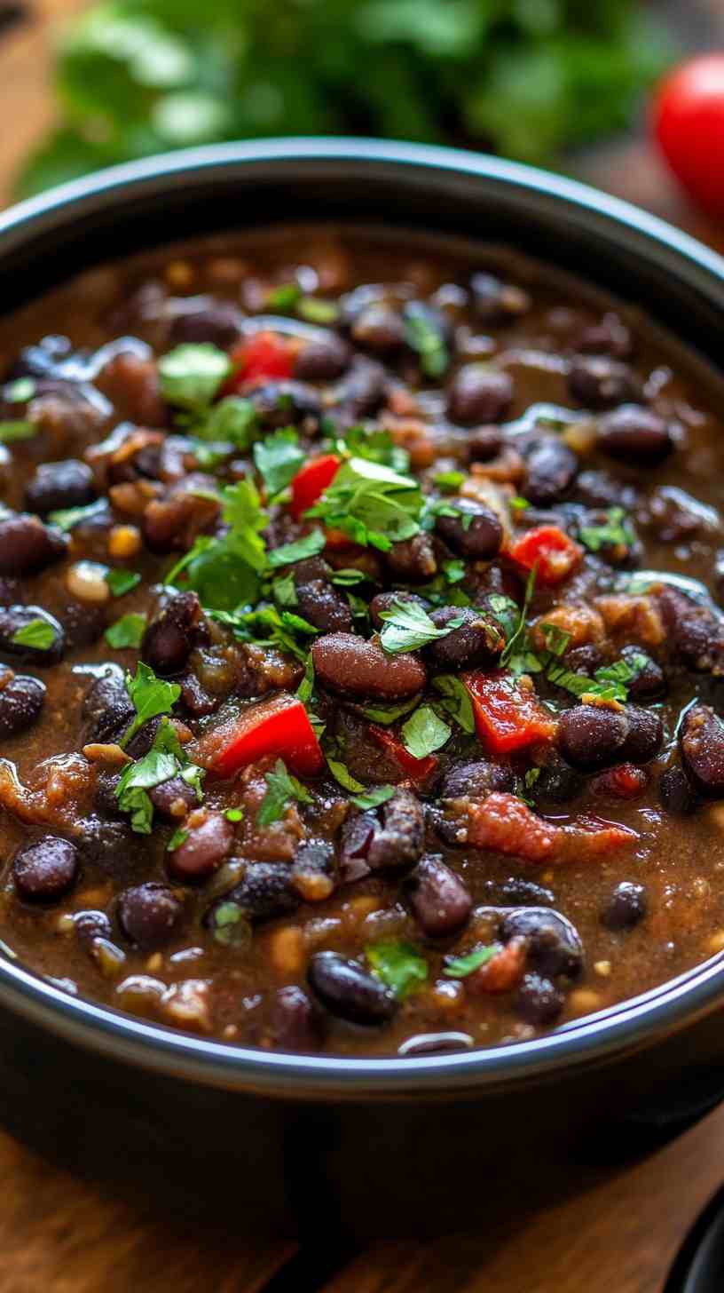 Hearty & Healthy Crock Pot Black Beans Recipe
