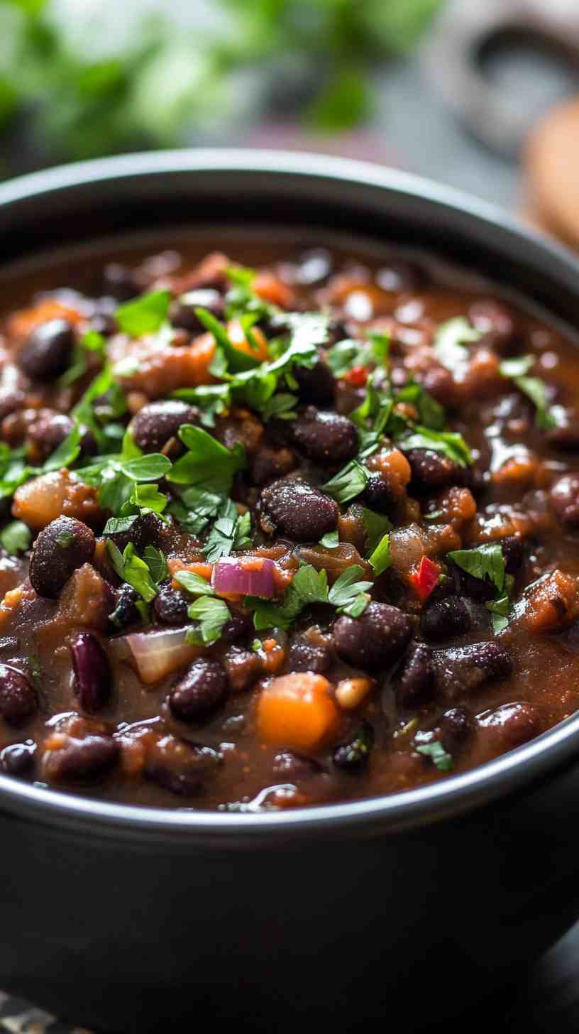 Hearty & Healthy Crock Pot Black Beans Recipe